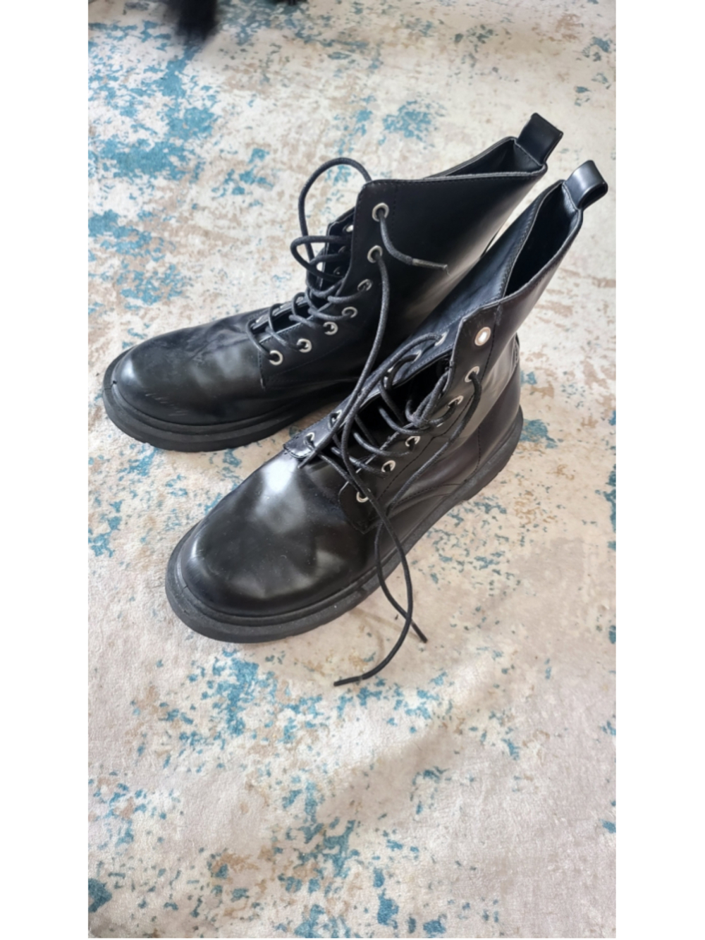 Black Lace Up Combat Boots